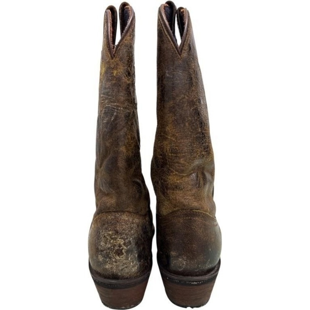 Cool West Womens Brown Distressed Leather Western Cowgirl Boots CW5292 Size 6.5M - Picture 3 of 8